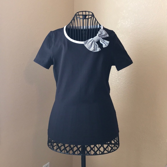 kate spade Tops - Kate Spade broome street black bow tee